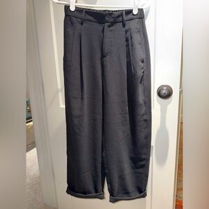 NWT - Urban Outfitters Black Cuffed Ankle Trouser - Size S